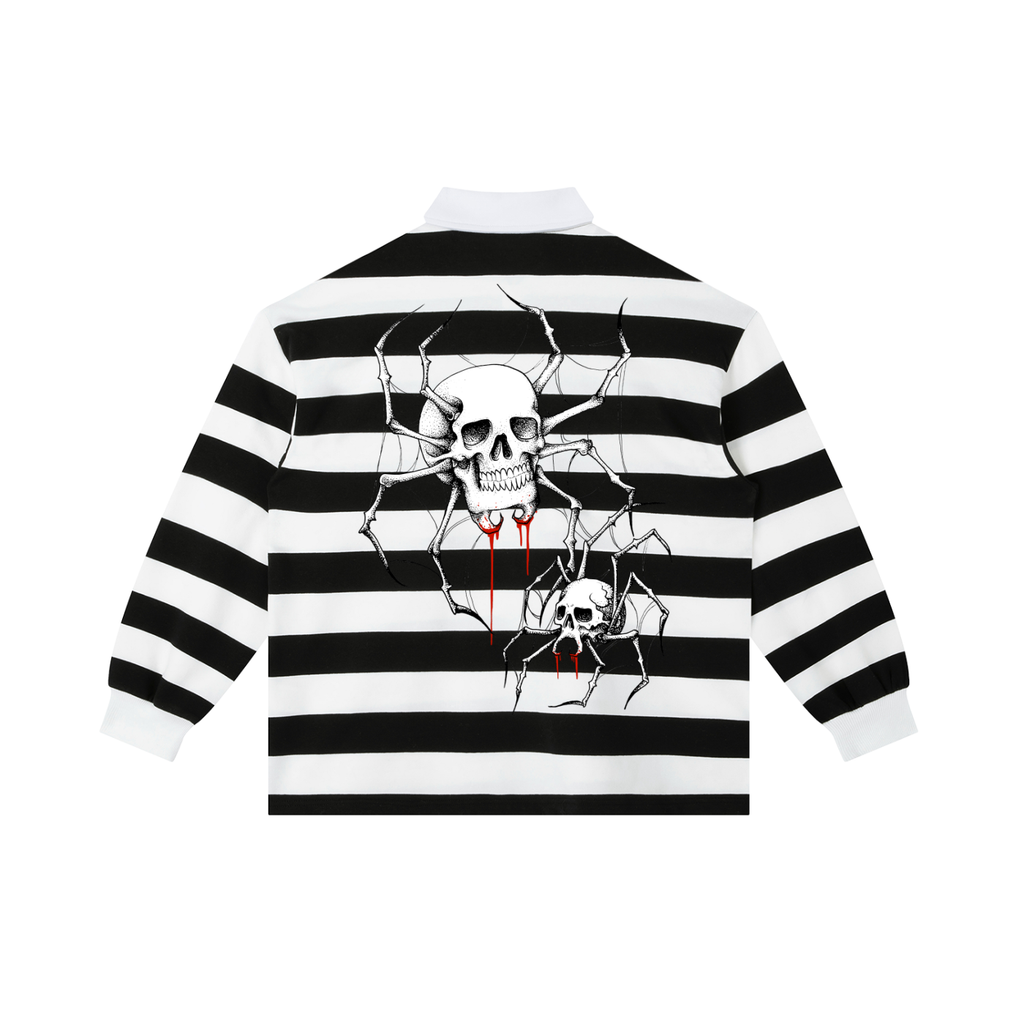 Color Block Stripe Polo “ARAKNIDZ” Shirt