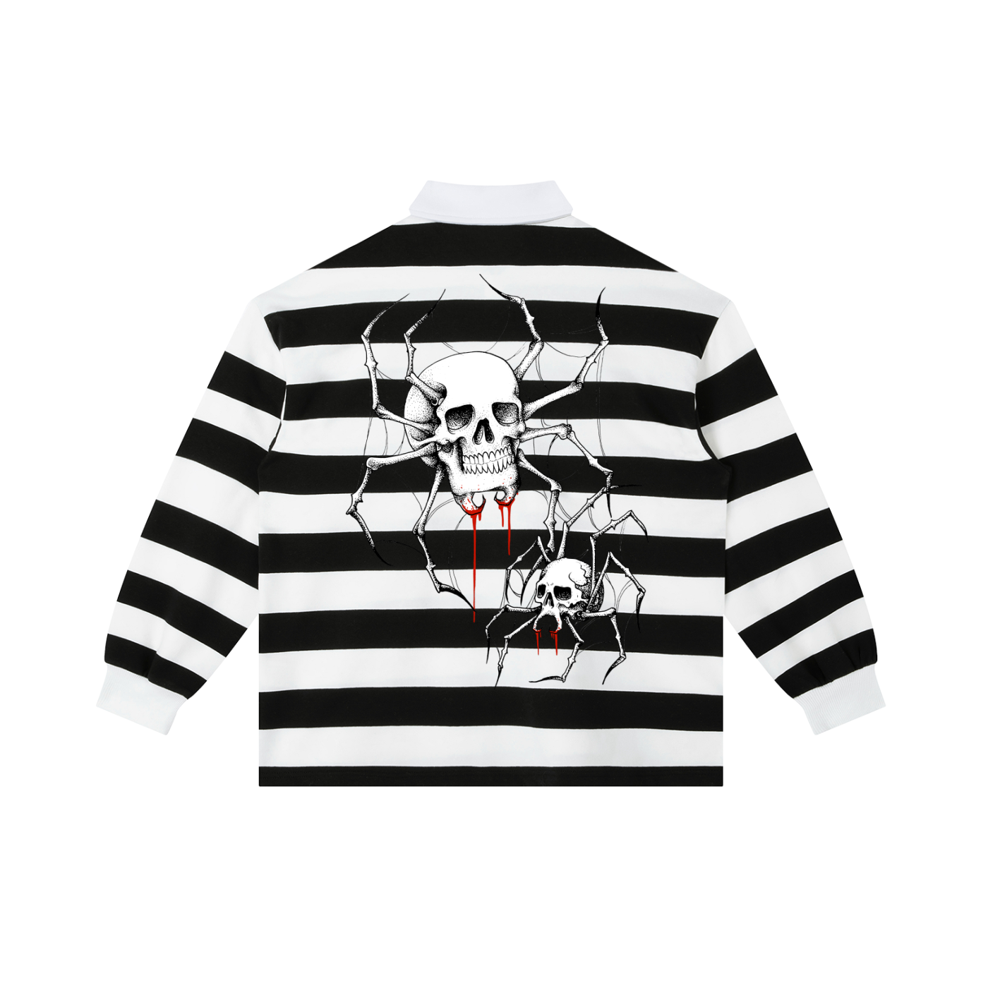 Color Block Stripe Polo “ARAKNIDZ” Shirt