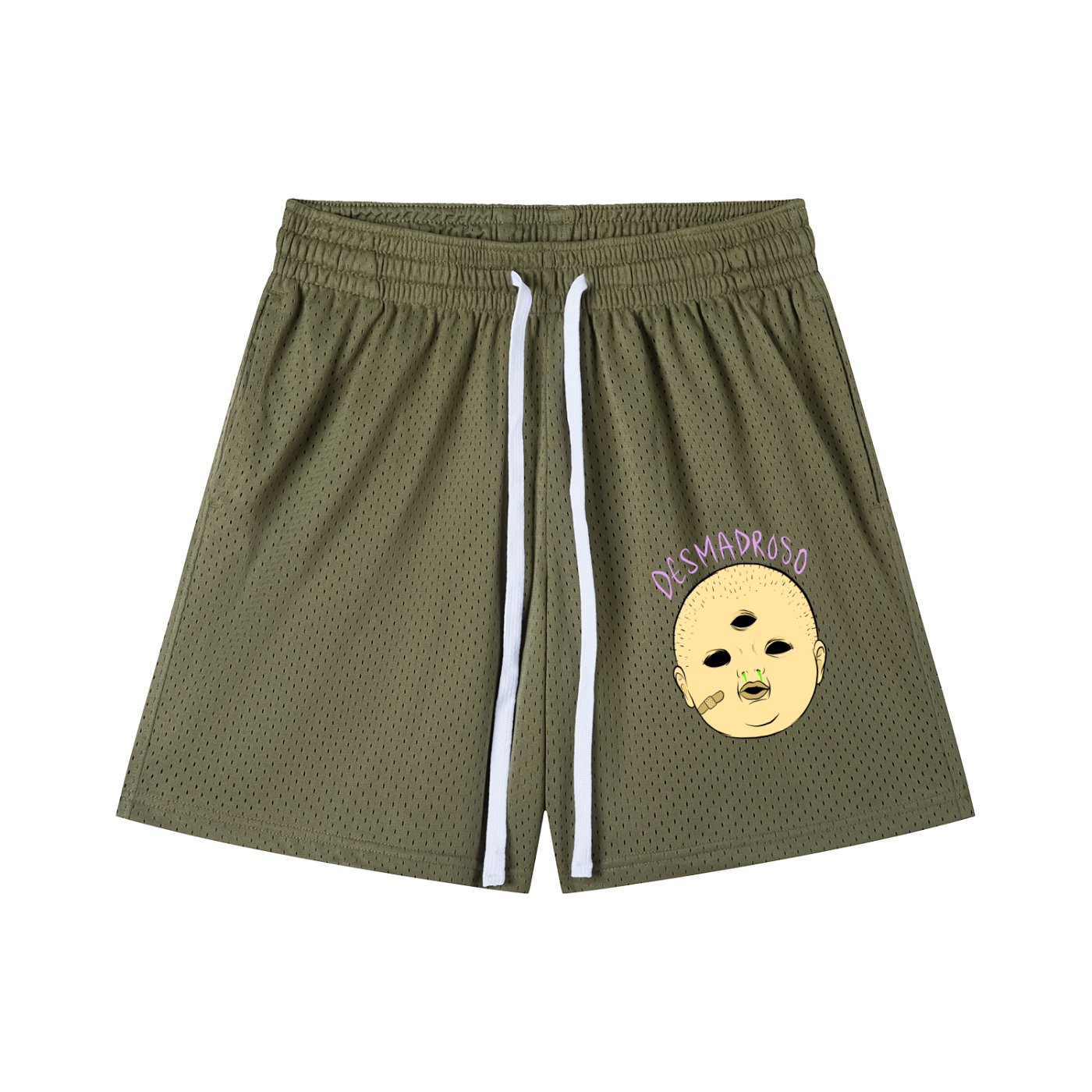 Mesh Drawstring “MOCOZO” Shorts