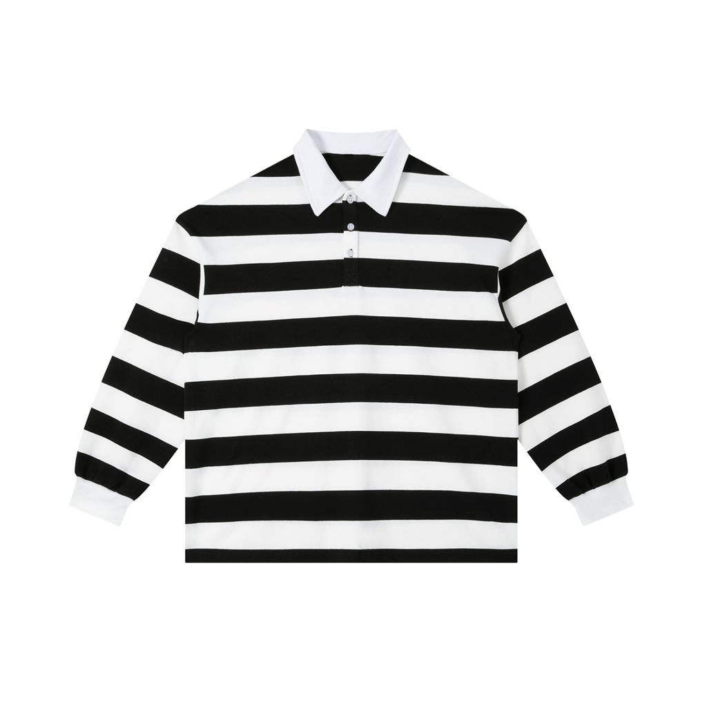 Color Block Stripe Polo “ARAKNIDZ” Shirt