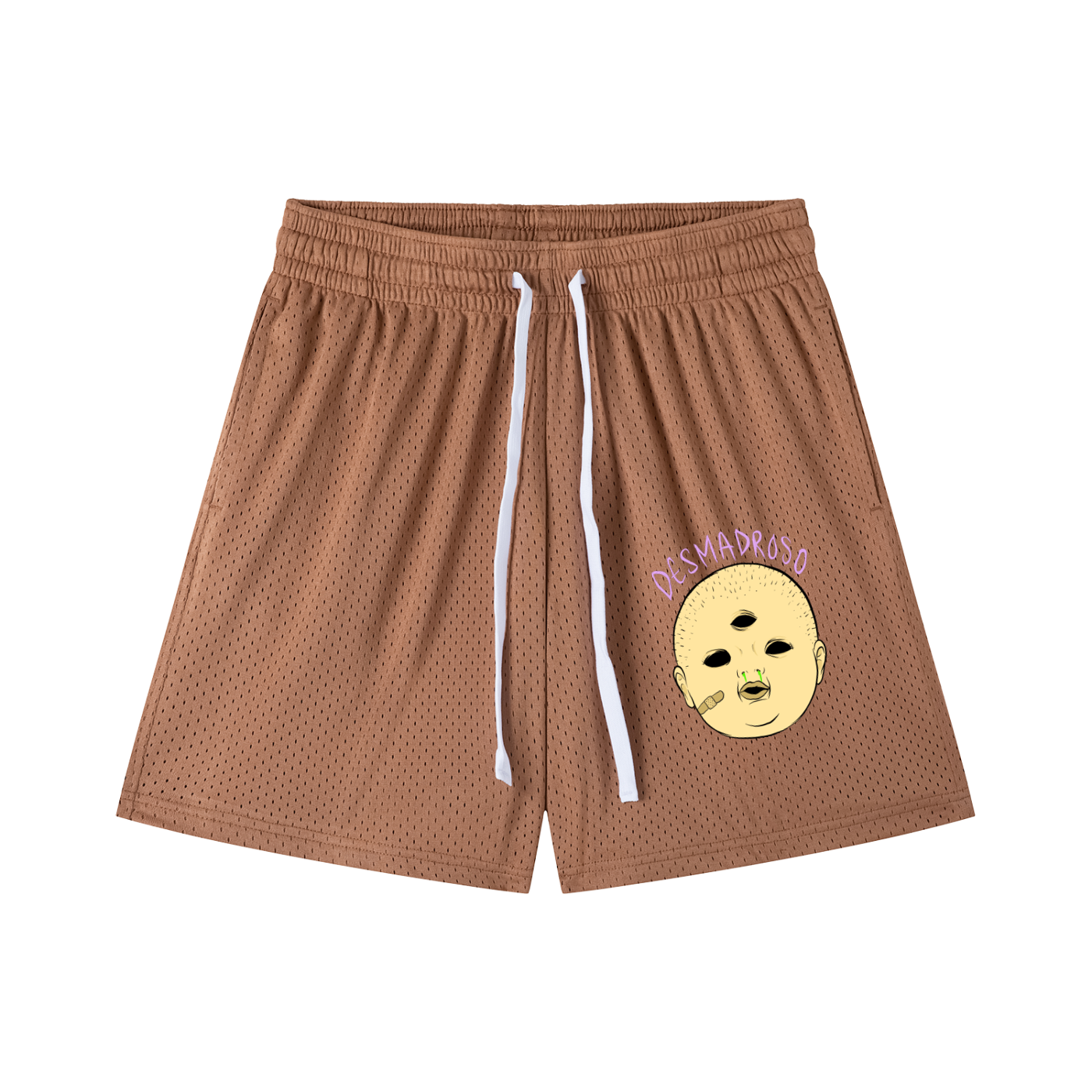 Mesh Drawstring “MOCOZO” Shorts